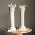 Large Greek Column Candle: Handmade Soy Wax Pillar, Home Decor Gift